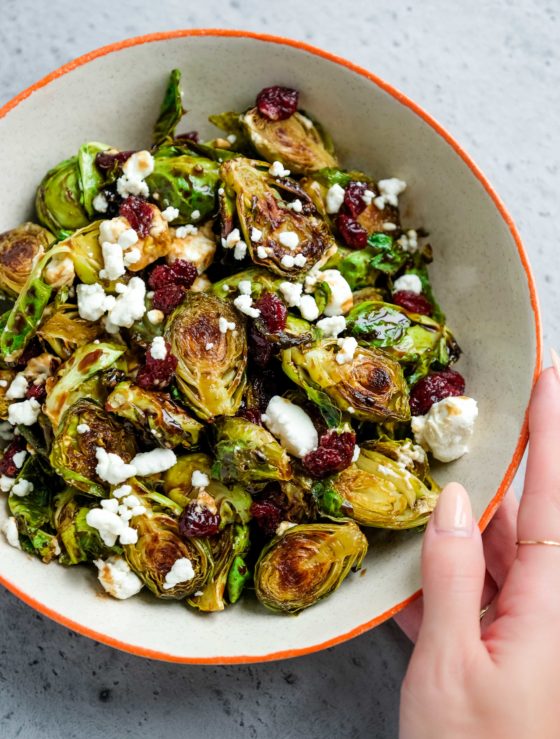 Brussels Sprouts With Cranberries And Goat Cheese The Food Joy